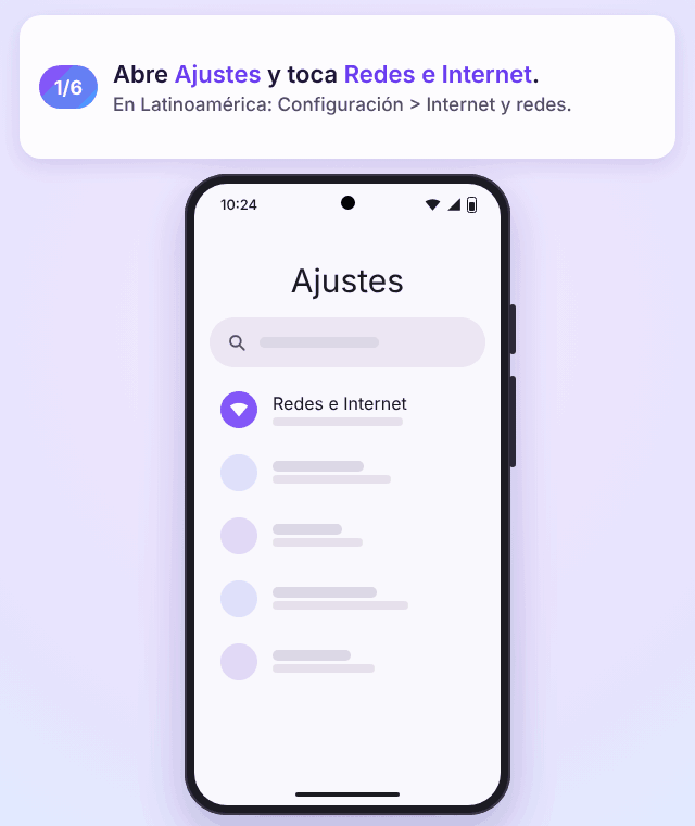 Animación: en un Google Pixel, abre Ajustes > Redes e Internet > SIMs y elige la eSIM de viaje; arriba ves el total de datos usados; toca Uso de datos de aplicaciones para ver el gráfico y los datos de cada app; vuelve, toca Límite y advertencia de datos, activa Establecer advertencia de datos, toca Advertencia de datos, escribe 18 GB y toca Establecer.