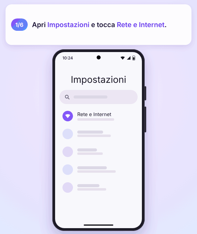 Animazione: su un Google Pixel apri Impostazioni > Rete e Internet > SIM e scegli la eSIM da viaggio; in alto vedi il totale dei dati usati; tocca Utilizzo dati delle app per vedere il grafico e i dati di ogni app; torna indietro, tocca Limite dati e avviso, attiva Imposta avviso sui dati, tocca Avviso sui dati, inserisci 18 GB e tocca Imposta.