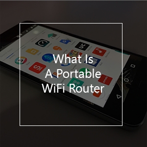 a smartphone connected to the internet with a portable wifi router